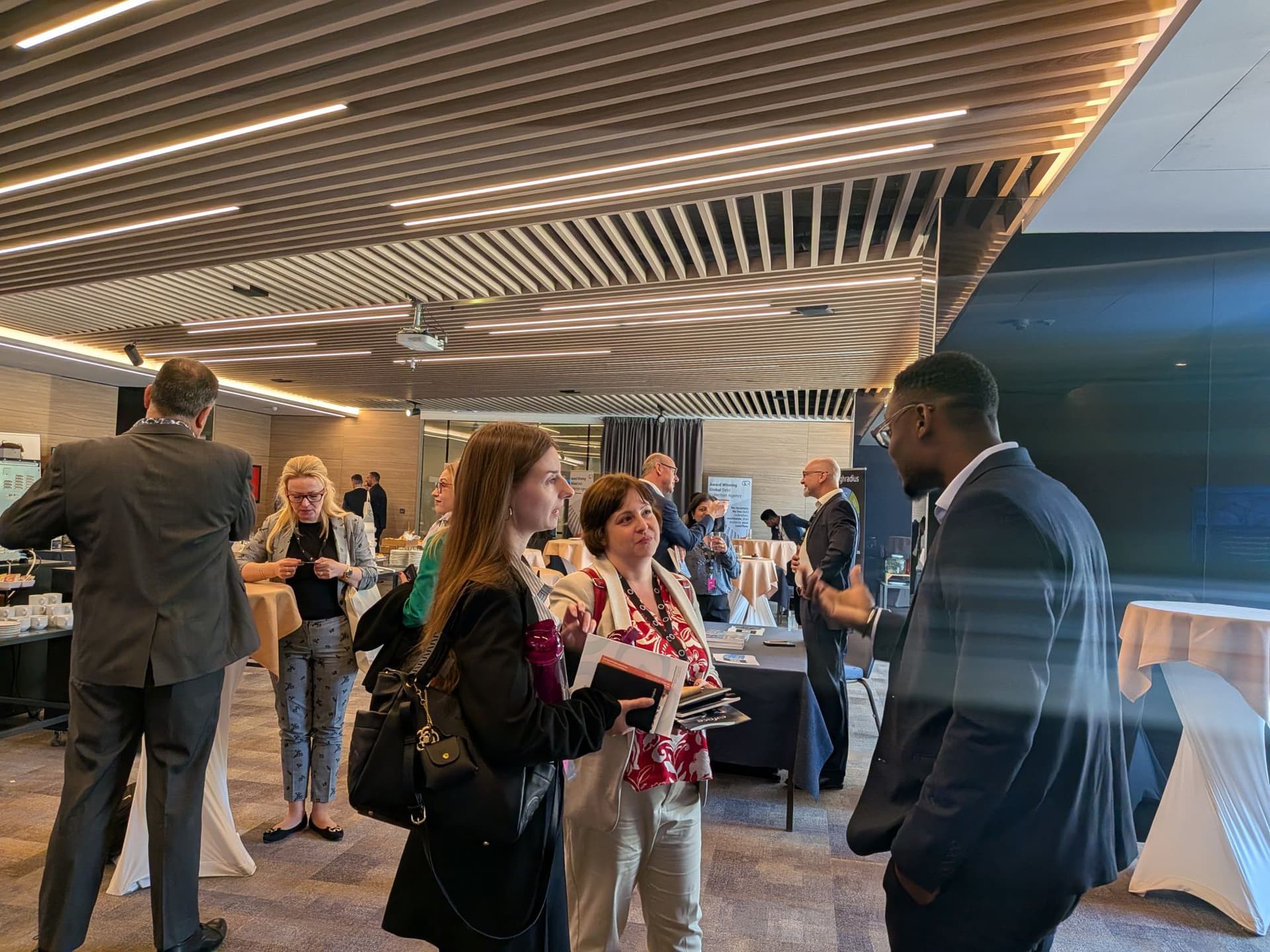 Networking in the conference foyer
